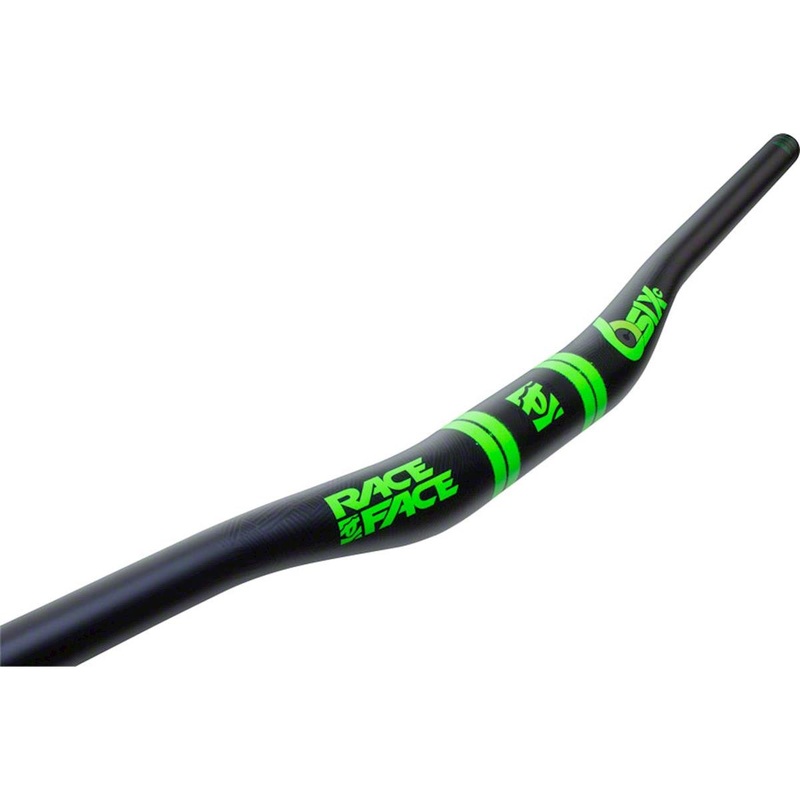 Race Face SIXC Carbon Riser Handlebar (Green) (35mm) (20mm Rise) (820mm) (5/8 Sweep)