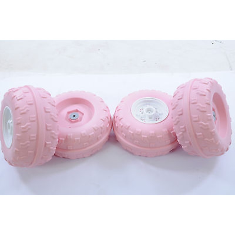 SET 4 PLASTIC WHEELS,KIDS RIDE ON QUAD ATV BIKE CAR JEEP SPECIAL BUILD PROJECT P