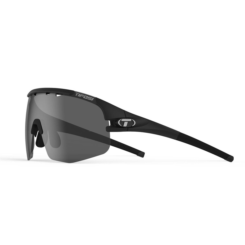 Tifosi Sledge Lite|Tifosi Sledge Lite Sunglasses Matte Black with Smoke, AC Red and Clear Lens
