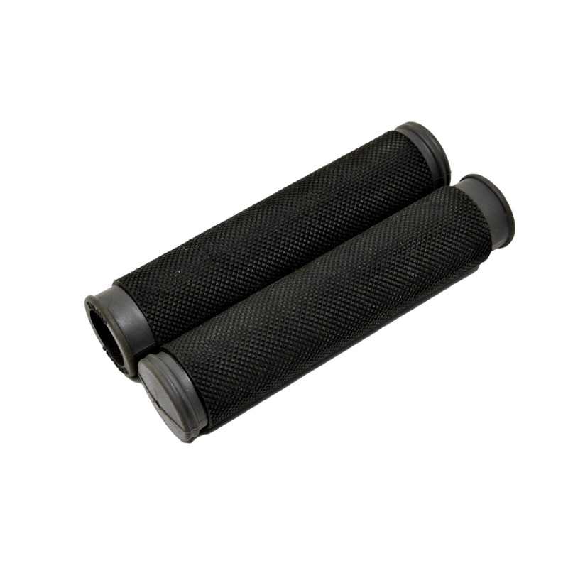 Pair Herrmans DD25 Dual Density Diamond Black/Grey Grips 130mm MTB ATB Trekking Bikes