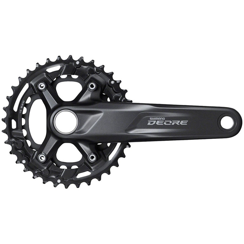Shimano Deore FC-M5100-B2 Crankset – 175mm 11-Speed 36/26t 96/64 BCD Hollowtech II Spindle Interface BLK