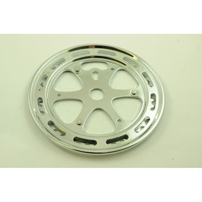 BMX or CRUISER 1-8 44T CHROME CHAINRING WITH GUARD SUIT OPC OR 3 PIECE CRANKS