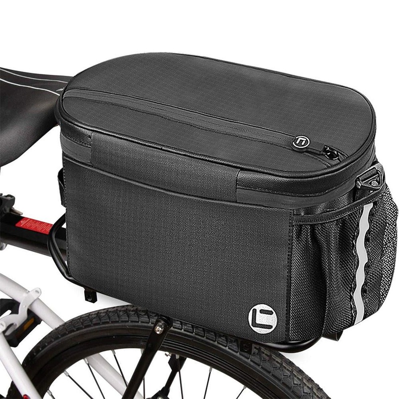 Factory Custom Insulated Waterproof 10L Capacity Mountain Bicycle Rear Rack Bike Trunk Pannier Bag for Cycling E-Bike MTB