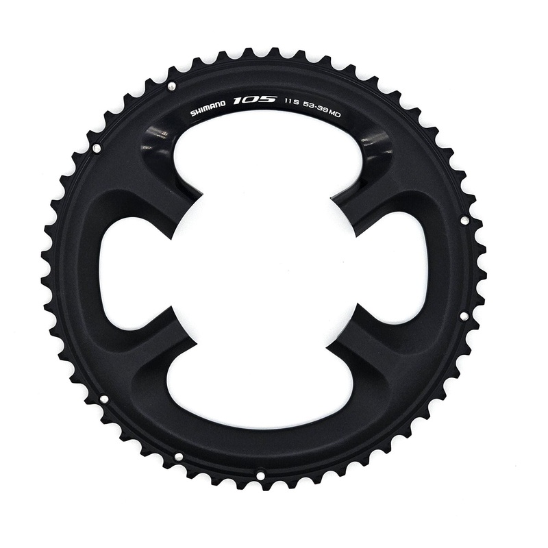 Shimano 105 FC-5800 105 11 speed outer chainring  53T-MD, for 53/39T, black
