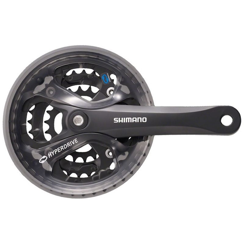 Shimano Acera FC-M361 Crankset – 170mm 7/8-Speed 48/38/28t 104/64 BCD Square Taper JIS Spindle Interface BLK