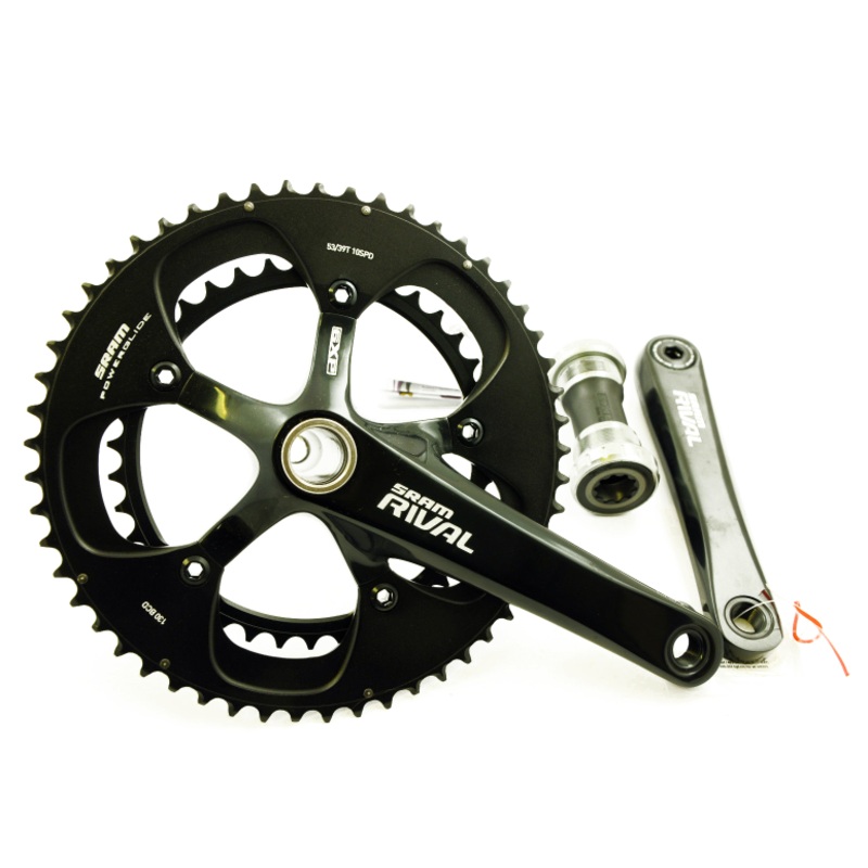 SRAM RIVAL 172.5mm CHAINWHEEL SET DOUBLE 53-39 TEETH 10 SPD 35% OFF RRP 199.99