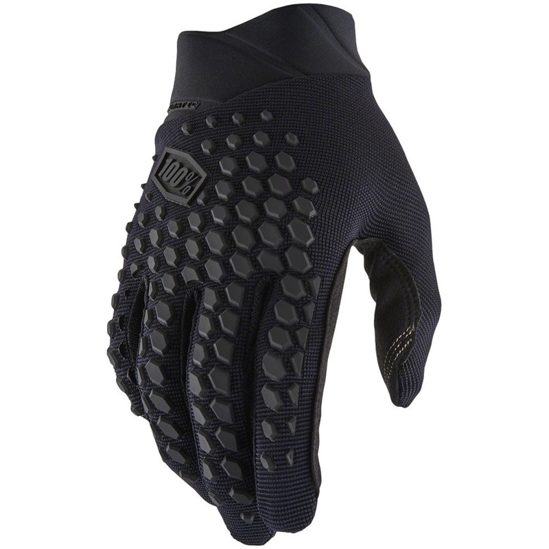 100% Geomatic Gloves – Black/Charcoal Full Finger Men’s Medium