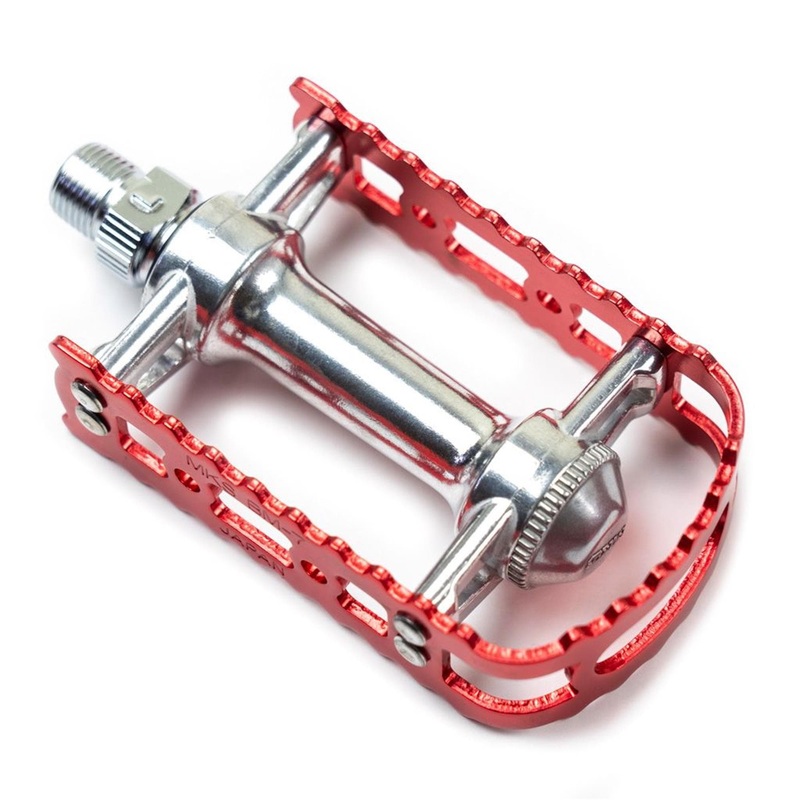 Mks Bm-7 Alloy Body & Plate 1/2 Inch Axle Road Pedal: Red 1/2