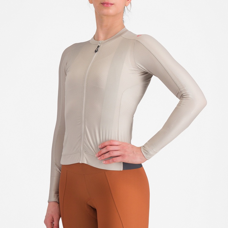 Maglia donna maniche lunghe Castelli Espresso – Beige