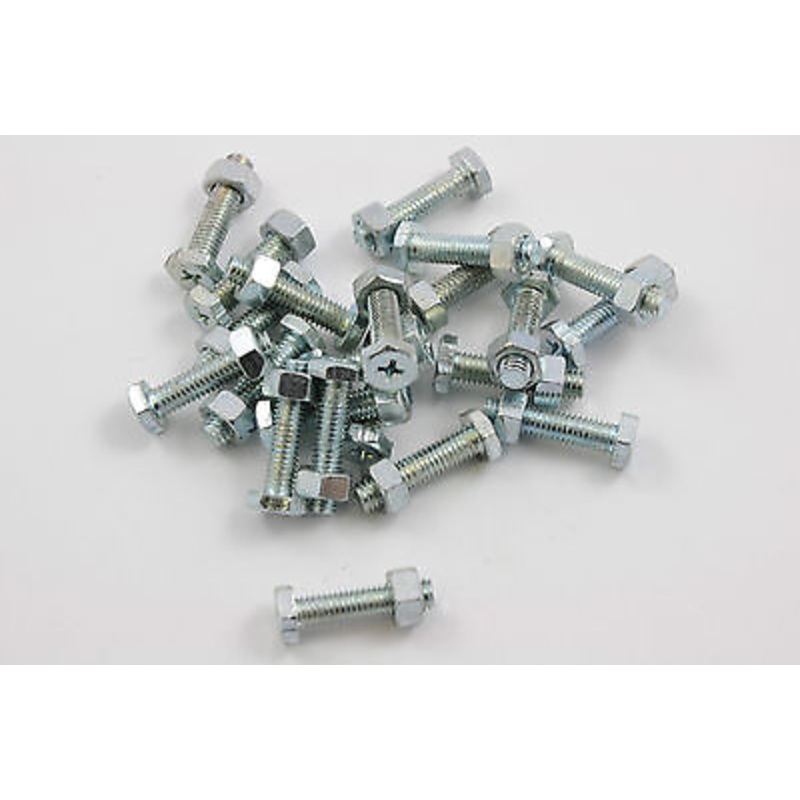 20 x M6 x 25mm HEXAGONAL BOLTS & NUTS WHOLESALE JOB LOT GENERAL USE DIY-PROJECTS