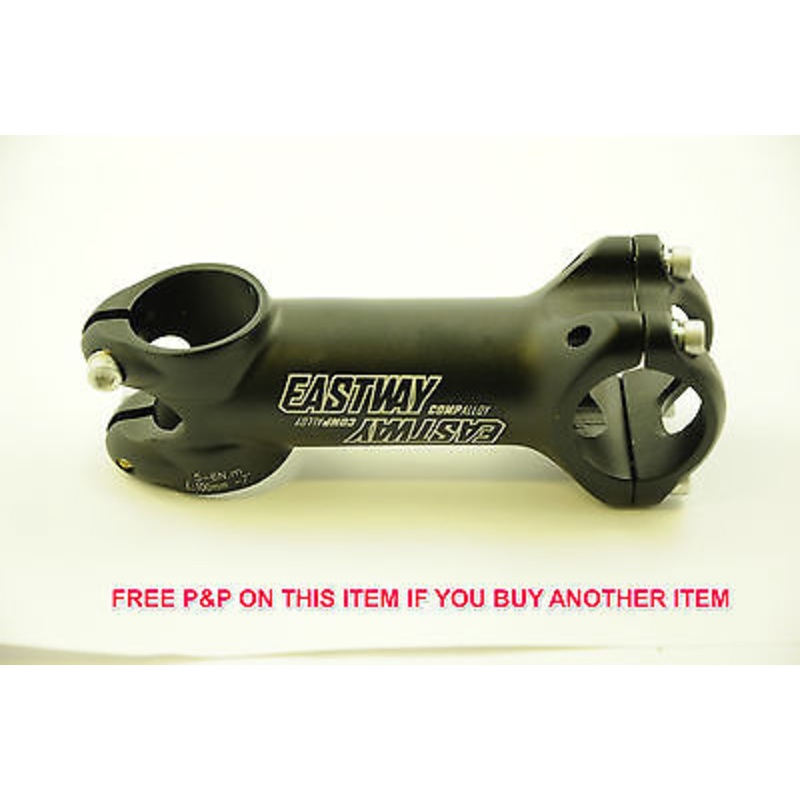 EASTWAY COMP ALLOY ULTRA-LIGHT AHEAD HANDLEBAR STEM 100mm SATIN BLACK 50% OFF