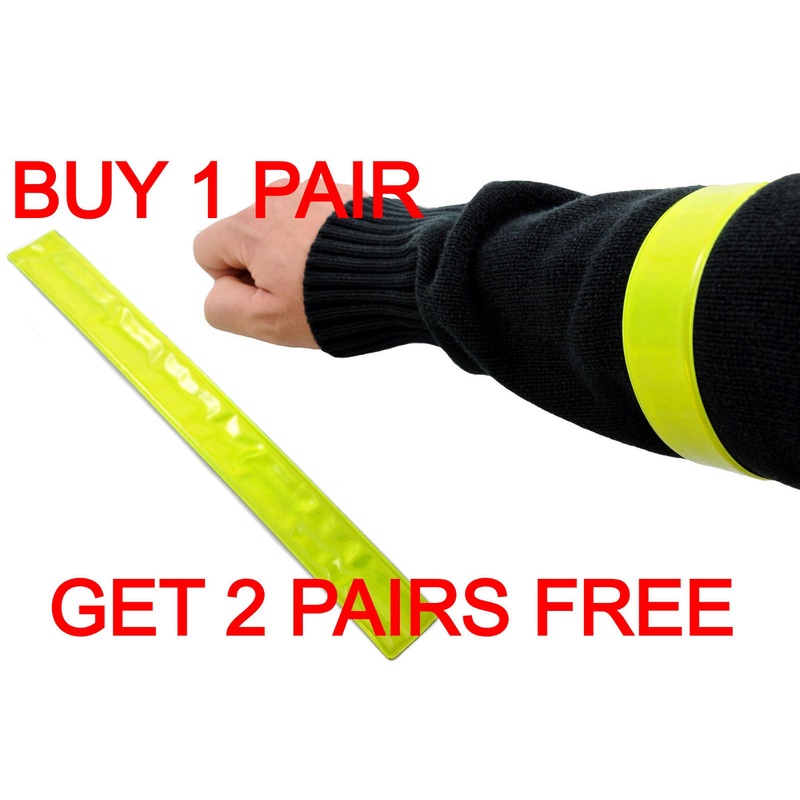 LOW PRICE CHILDRENS SAFETY HI VIZ HI VIS VISIBILITY REFLECTIVE SNAP WRAP ARMBAND