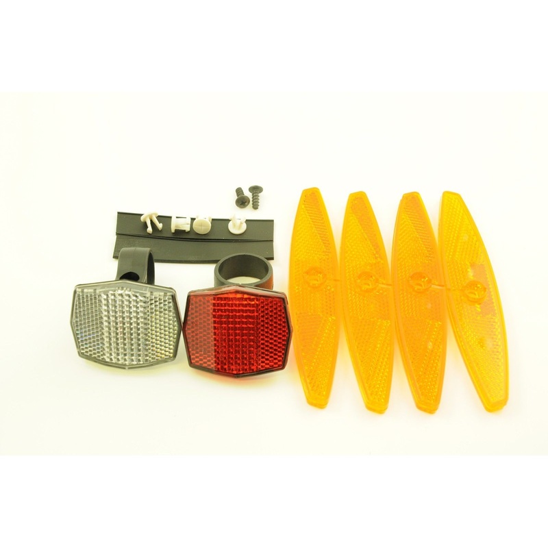 WINTER SAFETY BIKE REFLECTOR SET BE SAFE BE SEEN FULL SET FRONT,REAR,WHEELS