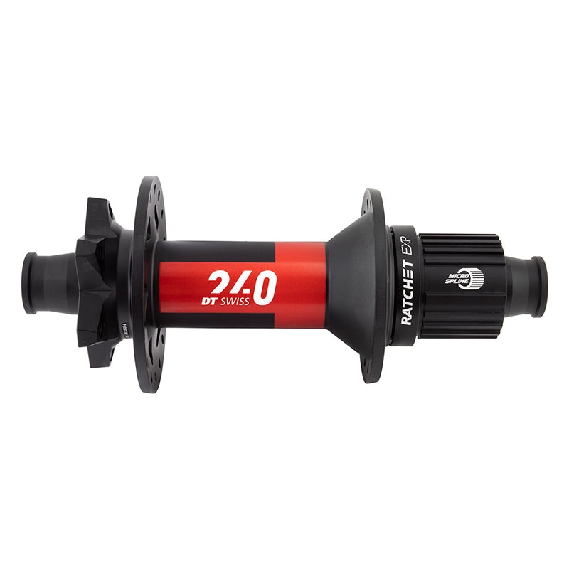 DT Swiss 240 EXP Rear Hub – 12 x 157mm 6-Bolt Micro Spline BLK/Red 32H 36pt