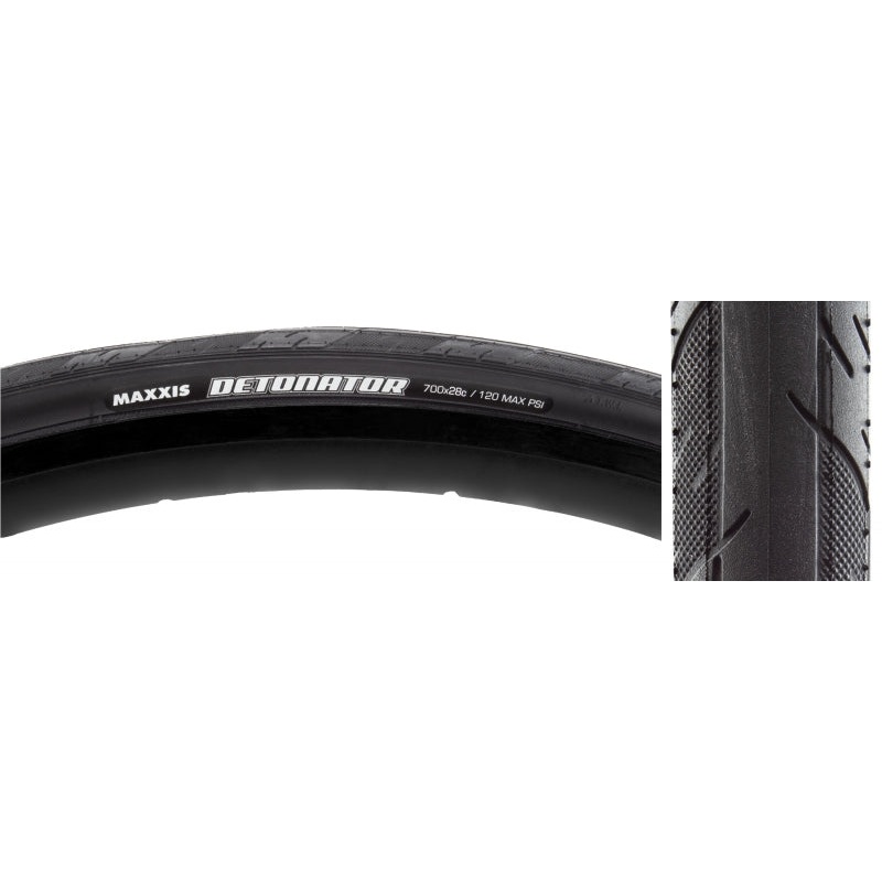Maxxis Detonator Tire – 700 x 28 Clincher Wire Black