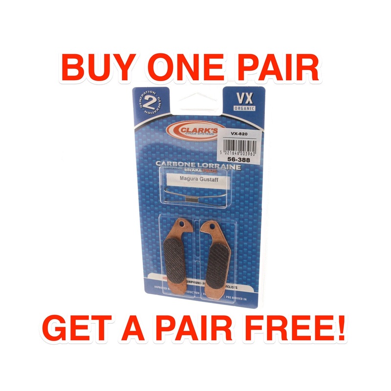 CLARKS MAGURA GUSTAV DISC BRAKE PADS CARBONE LORRAINE VX-820 ALL WEATHER