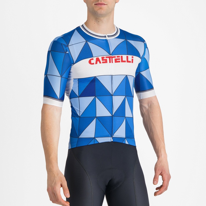 Maglia Castelli Heritage – Azzurro