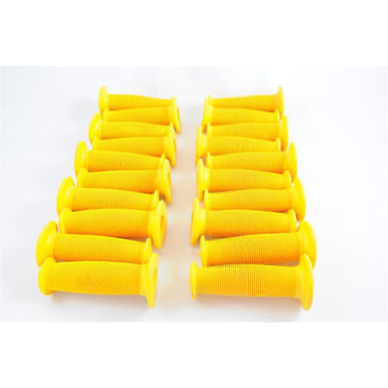 10x PAIRS BMX MUSHROOM GRIPS YELLOW WHOLESALE JOB LOT OLD SCHOOL BMX + ALL BMX