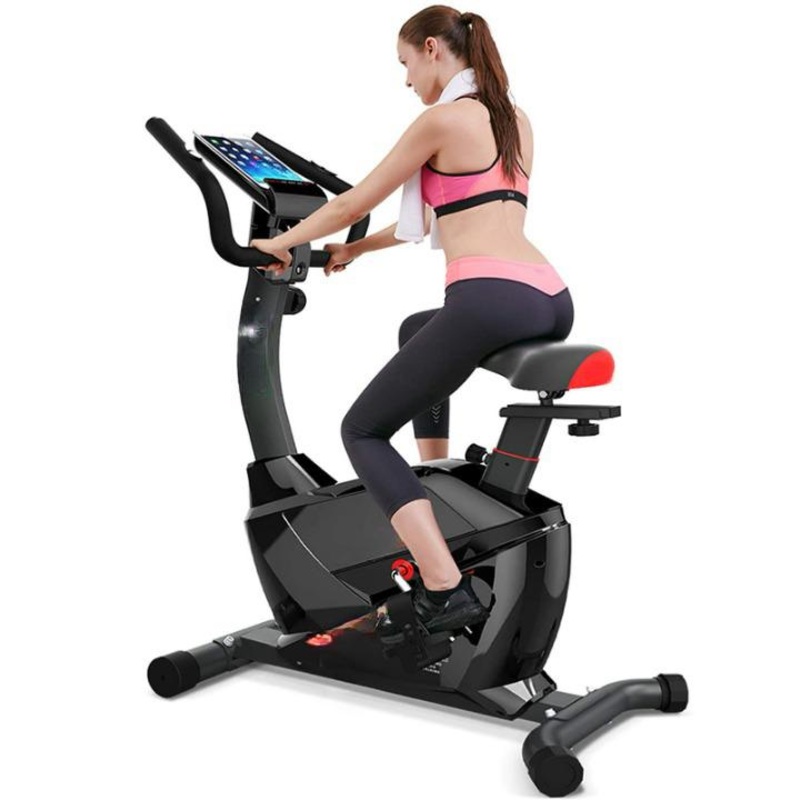 Indoor Exercise Stationary Magnetic Resistance Upright Home Office Cardio Workout Spinning Bike