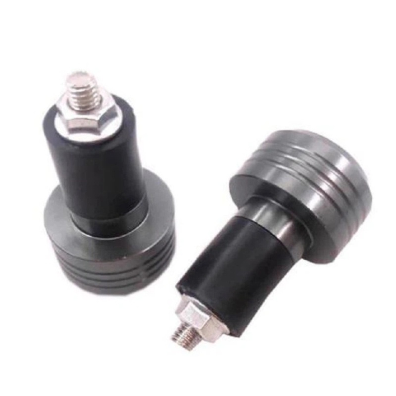 Motorcycle Hand Grip End Plug Cap Installed at Handlebar Bar End Plug