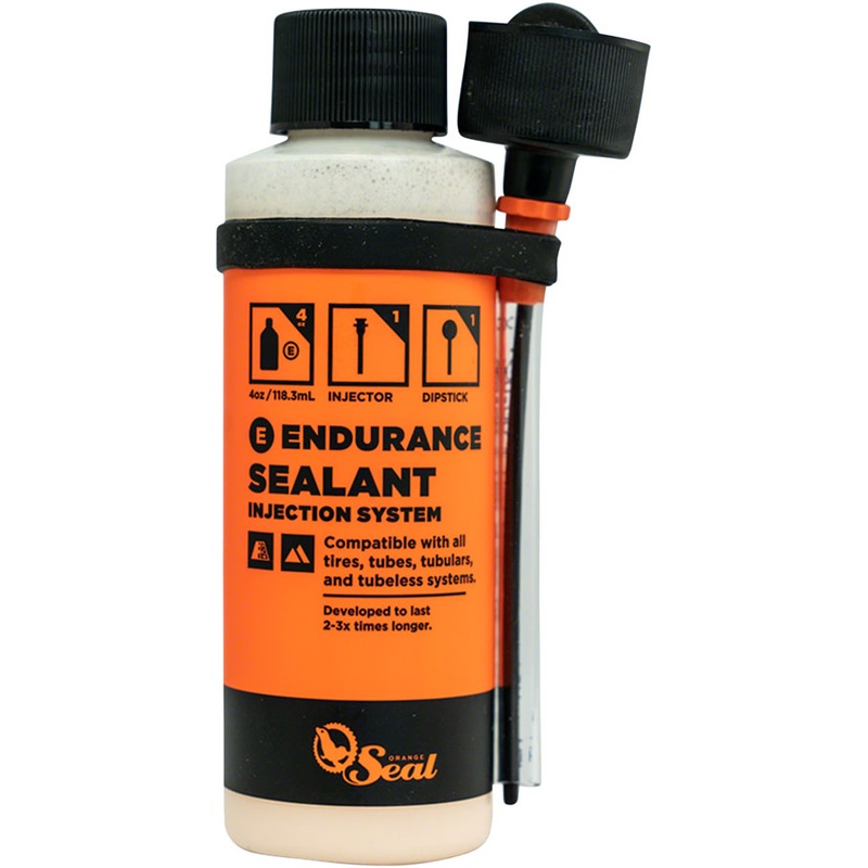 Orange Seal Endurance Tubeless Tire Sealant with Twist Lock Applicator – 4oz