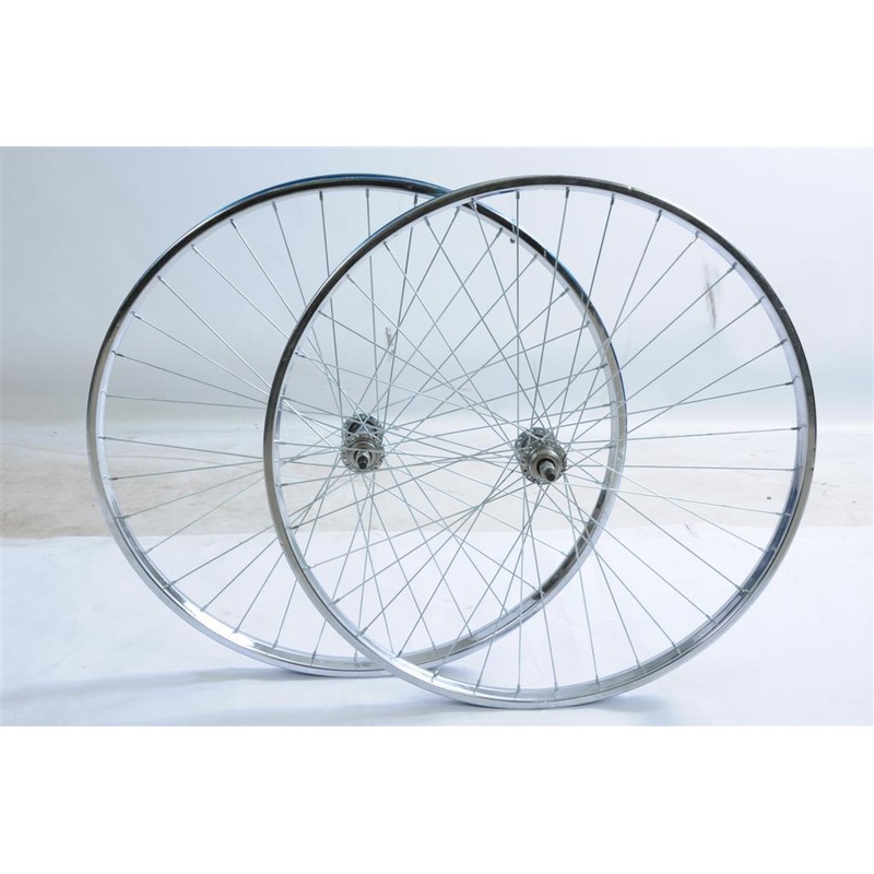 PAIR WHEELS VINTAGE ROADSTER BIKE 26 x 1 1-2 WESTRICK ROD-CALIPER BRAKE CP RIMS