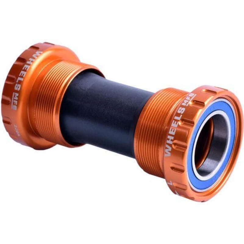Wheels Manufacturing BSA Threaded Frame ABEC-3 Bearings For 24mm Cranks – Orange