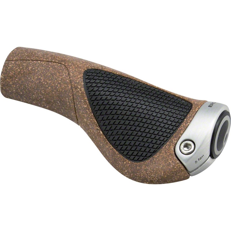 Ergon GP1 BioKork Grips (Black/Tan) (Regular) (S)