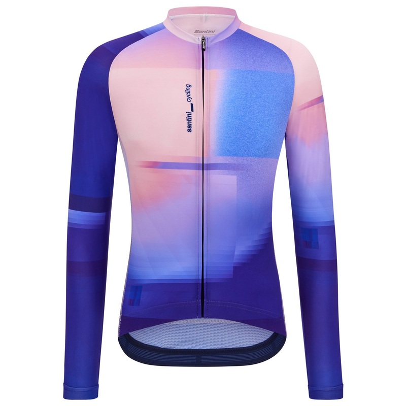Maglia maniche lunghe Santini Luce – Rosa blu