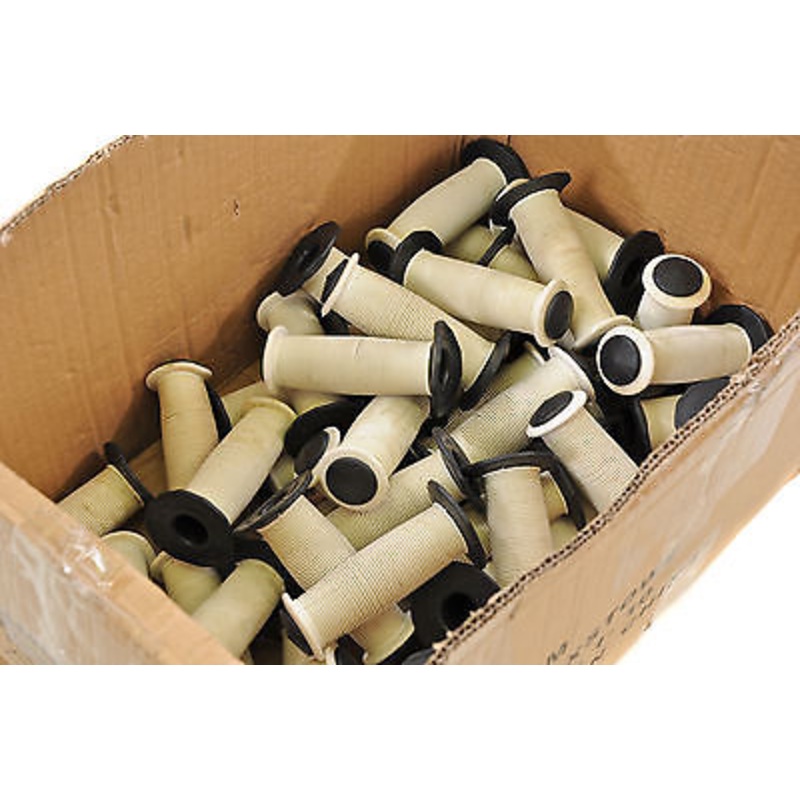 OLD SCHOOL BMX WHITE ITALIAN MUSHROOM GRIPS WHOLESALE JOB LOT OF 25 PAIRS