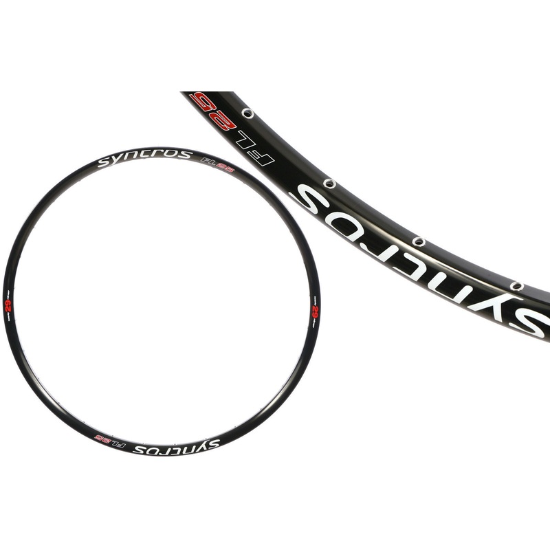 PAIR 29ER SYNCROS DS FL25 RIMS BLACK DOUBLE WALL DISC CLINCHER RIMS 28 HOLE