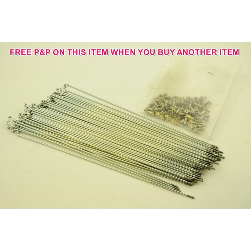 80 x 235mm 14 Gauge SPOKES & NIPPLES MAY SUIT 24-26 (507) RIM MTB WHEELS ETC