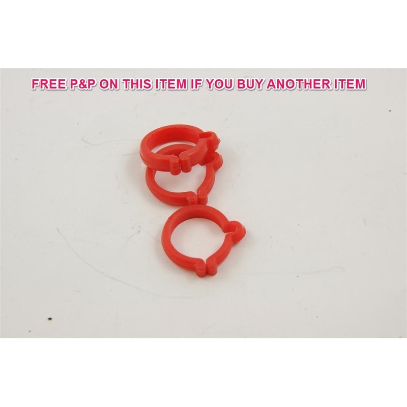 3x OLD SCHOOL 1 25.4mm PLASTIC BRAKE CABLE CLIPS NOS MADE IN 80s RED