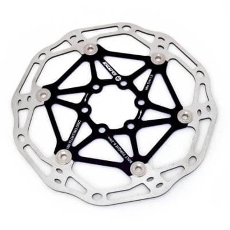 Clarks CFR-02 Floating 6 Bolt Rotor Black 180mm