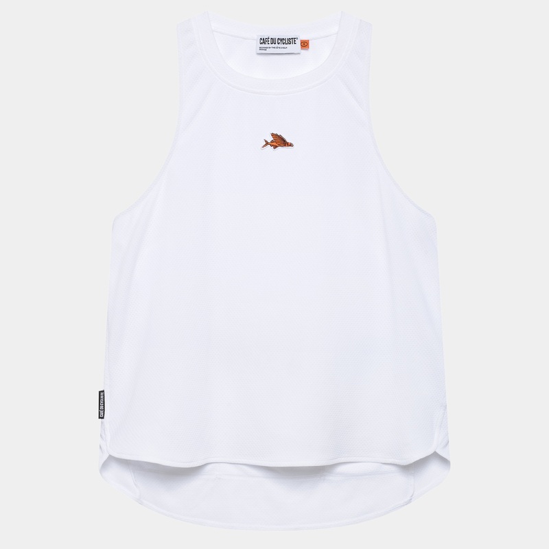 Top donna Cafe du Cycliste Julia – Bianco