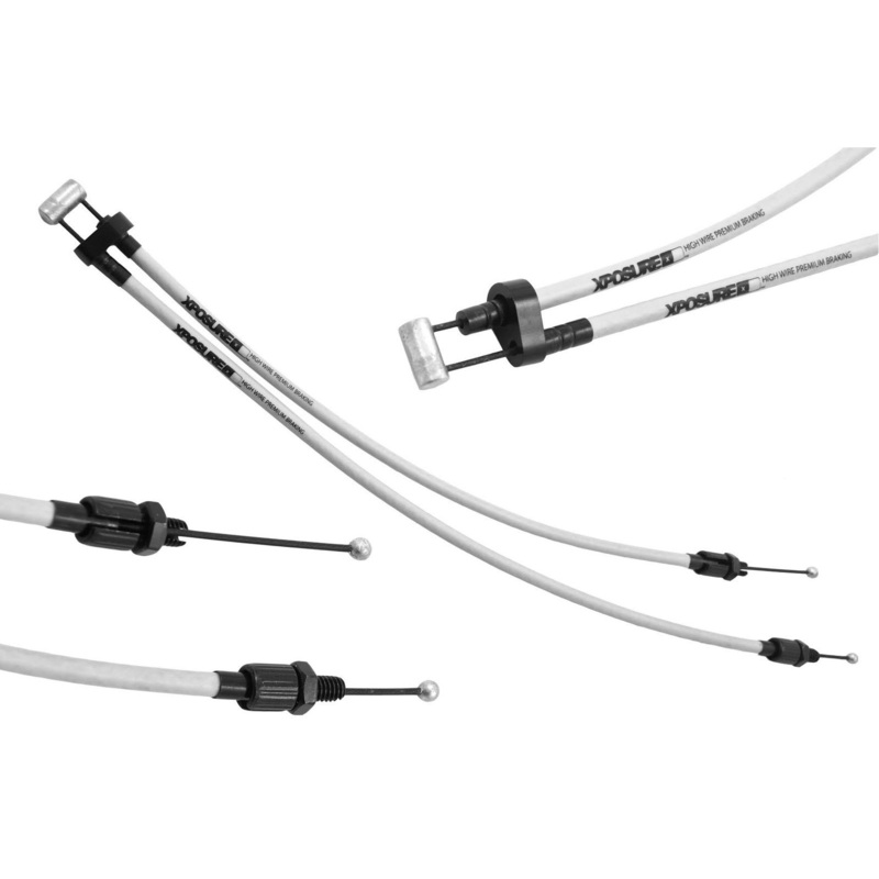 XPOSURE HI WIRE UPPER TWIN GIRO BMX ROTOR BRAKE CABLE 58% OFF RRP WHITE
