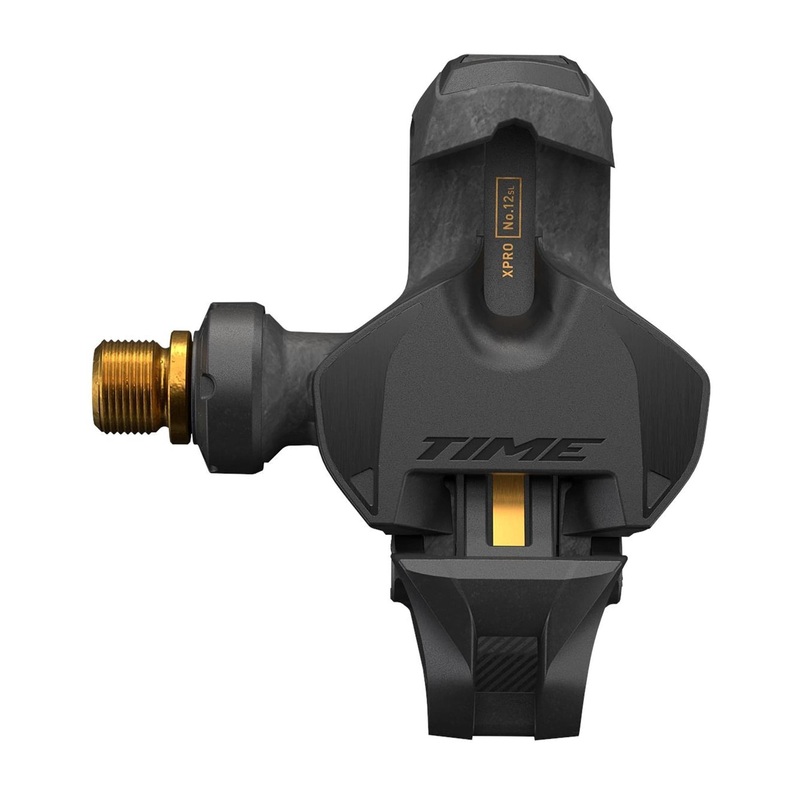 Time Pedal – Xpro 12Sl Pedals, Carbon Body And Titanium Spindle And Ceramic Bearing Including Iclic Free Cleats B1: Carbon Gold 51Mm
