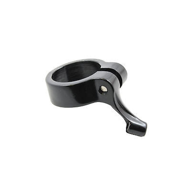 34.9mm ALLOY SEAT COLLAR CLAMP BLACK WITH BRAKE CABLE GUIDE BUILT IN RARE ITEM