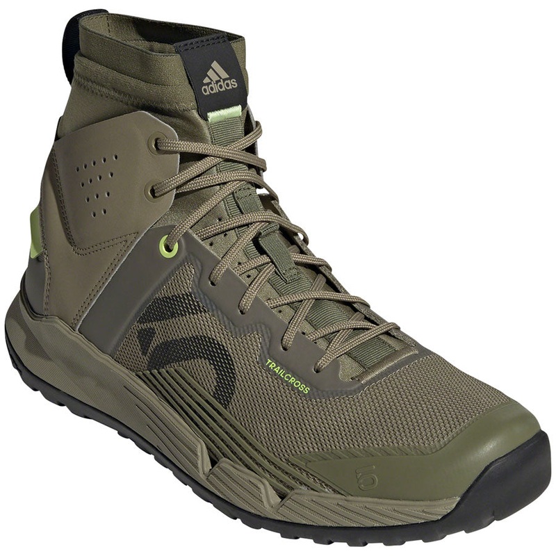 Five Ten Trailcross Mid Pro Flat Shoes – Mens Orbit Green/Core BLK/Pulse Lime 12