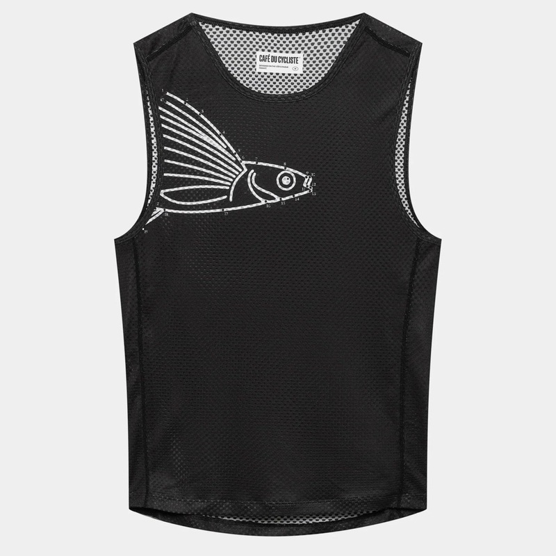 Maglia intima senza maniche Cafe du Cycliste Liliane – Nero