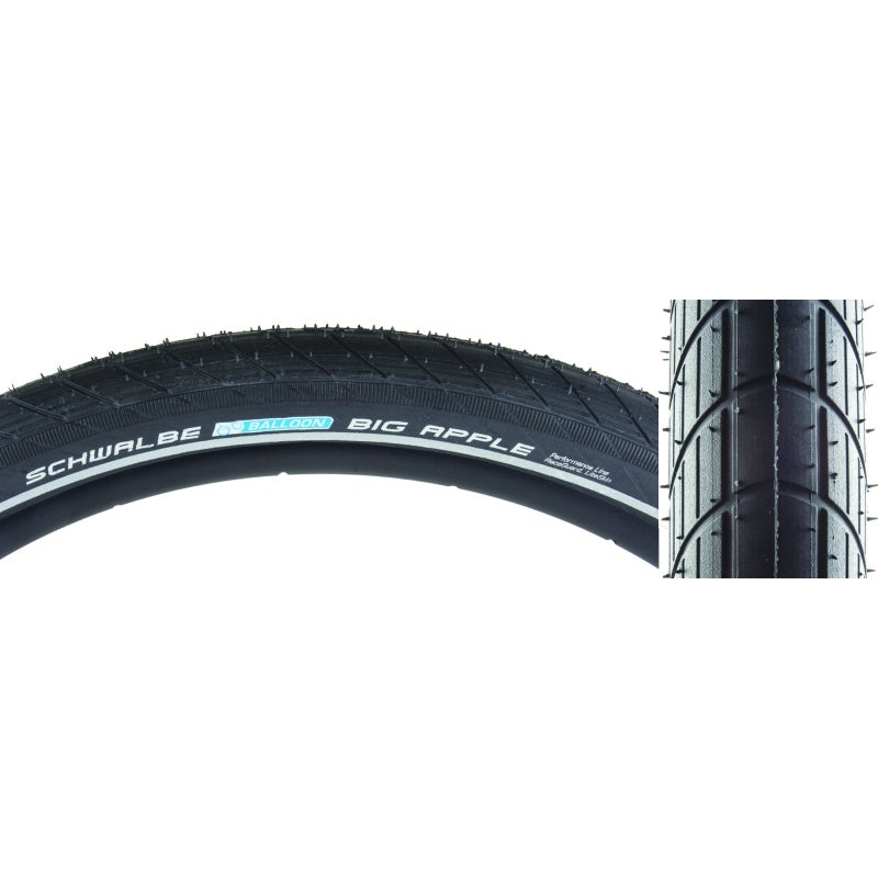 Schwalbe Big Apple Tire 20”x2.15 Wire Clincher Endurance RaceGuard 50TPI Black