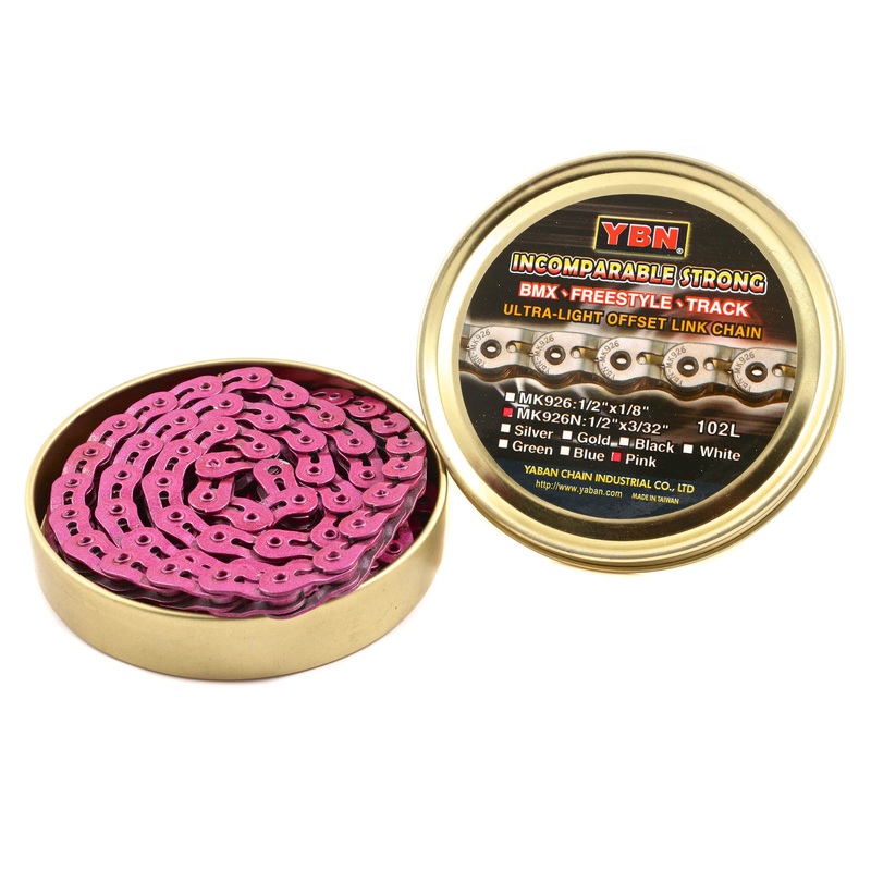 FIXIE-SINGLE SPEED BIKE CHAIN YBN STRONG OFFSET HALF LINK TYPE 1-2x 3-32 102L