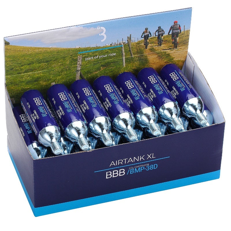 BBB – AirTanks 25g CO2 Cartridges, 30pc Display Box