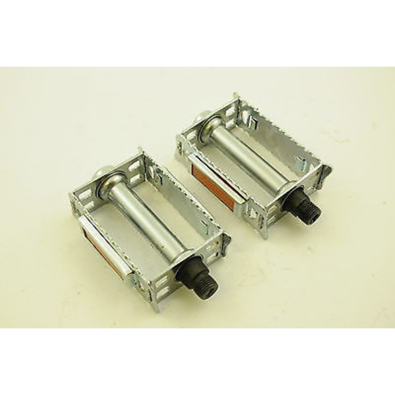 60s,70s,80s,90s CLASSIC RACING BIKE RAT TRAP 9-16TYPE STEEL CHROME PEDALS