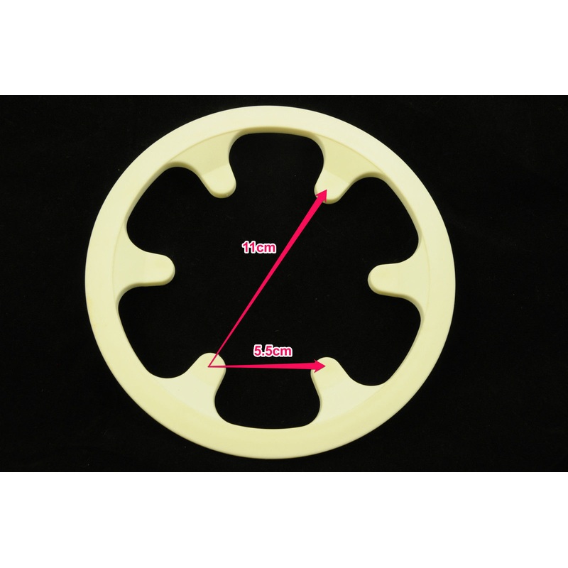 CHAINRING GUARD PROTECTOR 6 PIN PUSH FIT WHITE 40 TEETH MTB ATB OPC CHAINWHEEL