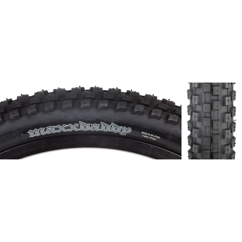 Maxxis Maxx Daddy Tire – 20 x 2 Clincher Wire Black Single
