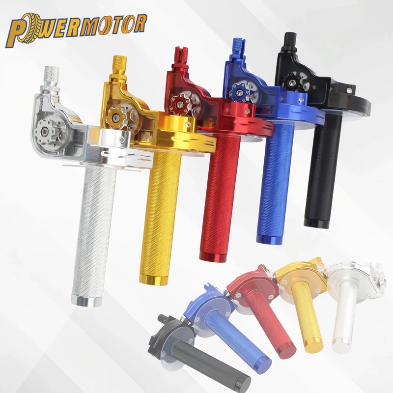 Motorcycle Accelerator Throttle Twist Grips Handlebars Universal 22mm Moped Scooter Bike CNC Aluminum Throttle Grip