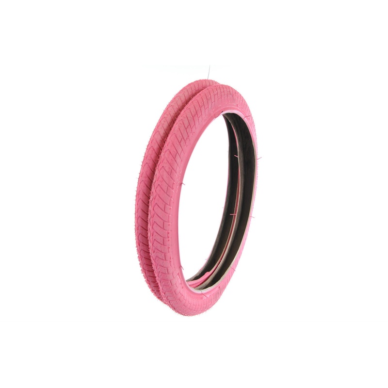 PAIR (2) 20×1.95 FREESTYLE BMX TYRES IN PINK SUIT 20×1.75 AS WELL REDUCED PRICE