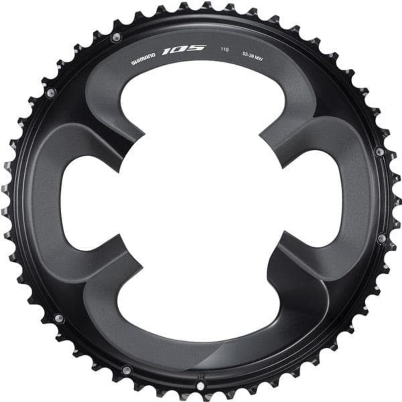 Shimano 105 FC-R7000 105 11 speed outer chainring, 53T-MW, black