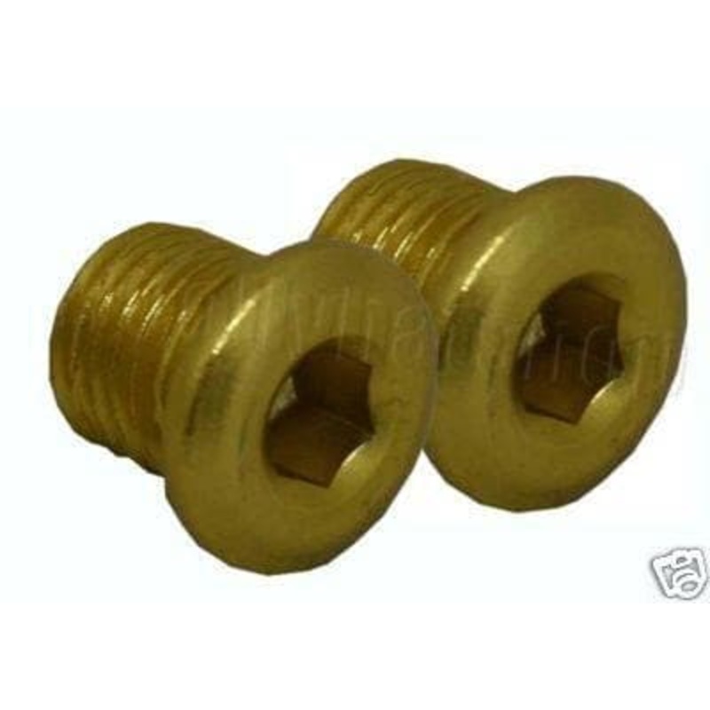 Mountain Bike Suspension Fork Blanking Plugs in Gold